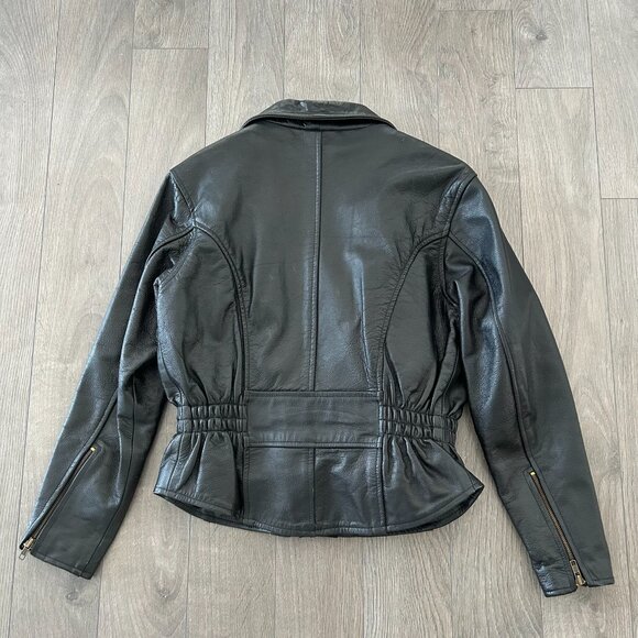 Real leather biking / moto style jacket - Picture 2 of 5